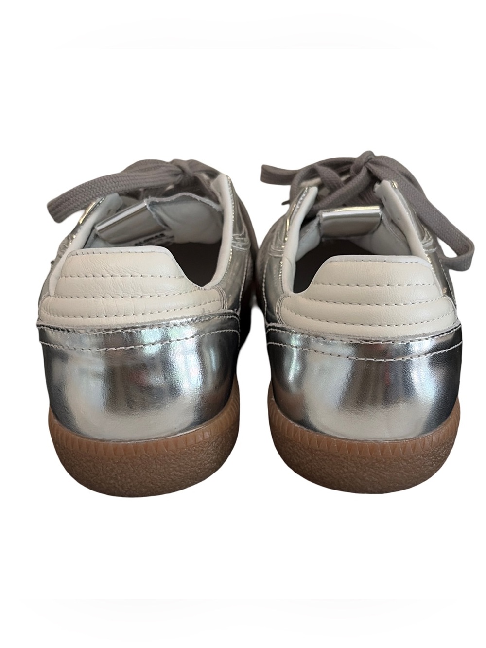 Alohas Tb.490 Women’s Sz 39 Silver Metallic Leather Rife Fashion Sneakers - Picture 3 of 9
